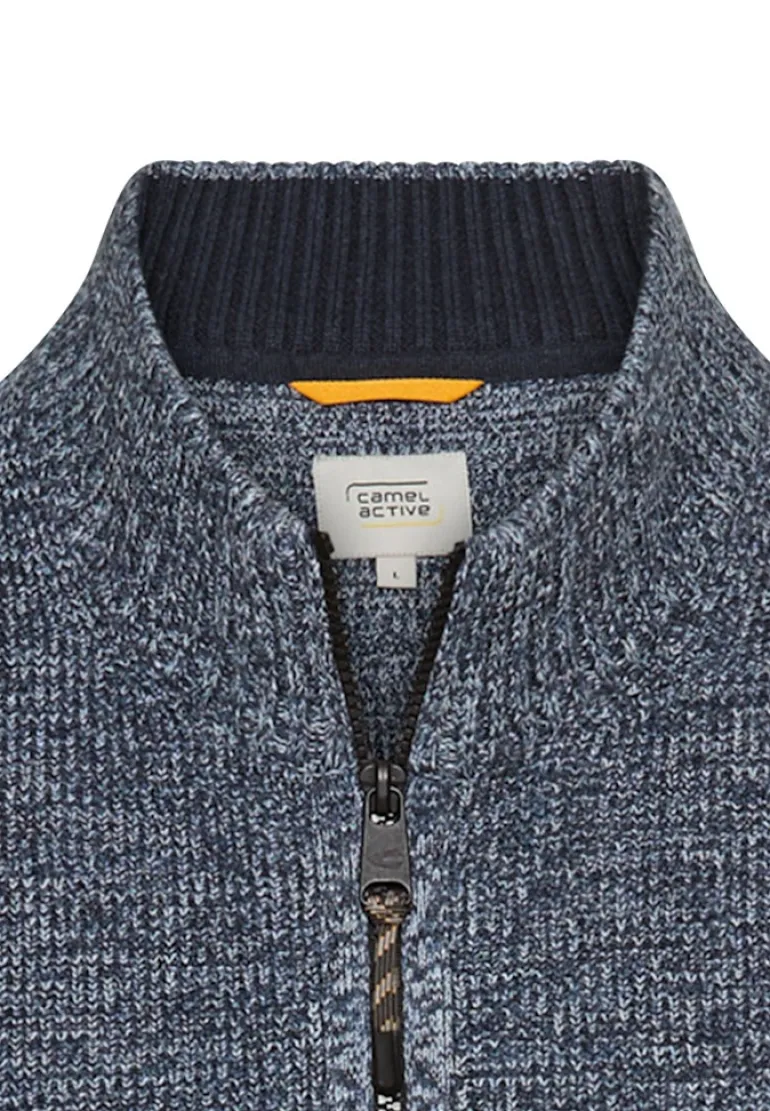 Strickjacke aus einem soften Baumwollmix tinted blue