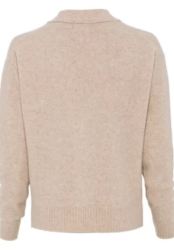 Strickjacke aus recyceltem Wollmix clay melange