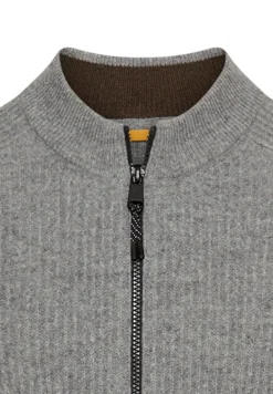 Strickjacke aus reiner Lammwolle grey melange