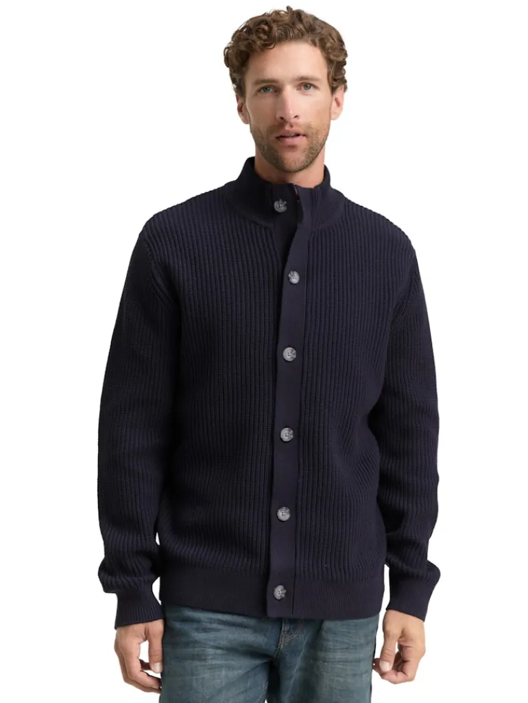 Strickjacke mit Knopfleiste sky captain blue