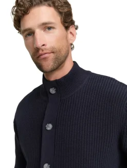 Strickjacke mit Knopfleiste sky captain blue