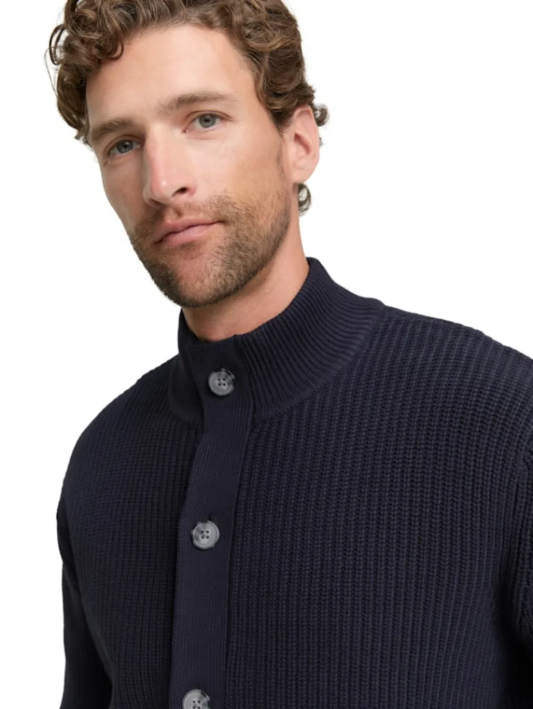 Strickjacke mit Knopfleiste sky captain blue