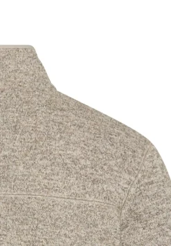 Strickjacke mit Stehkragen oatmeal