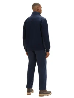 Strickjacke mit Stehkragen sky captain blue