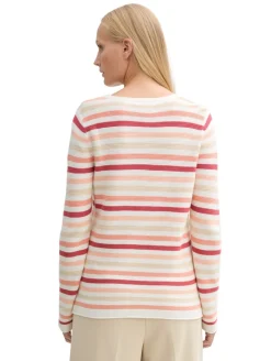 Strickpullover aus Bio-Baumwolle peachy knit stripe design