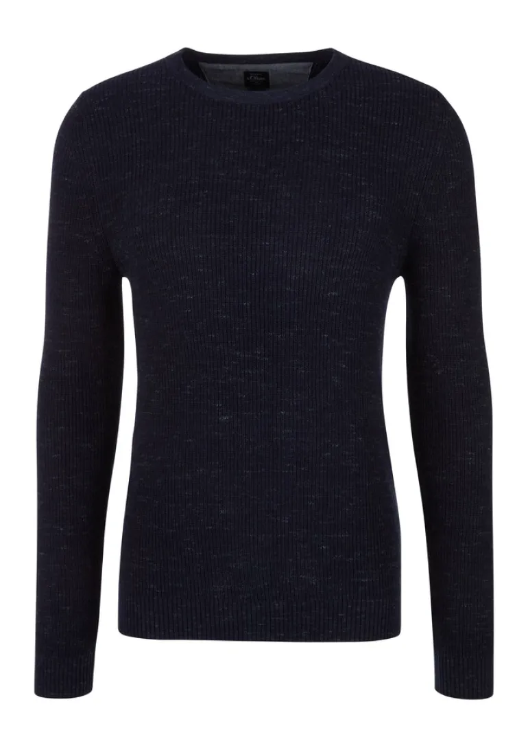 Strick-Pullover blau