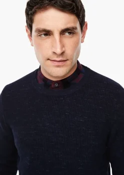Strick-Pullover blau
