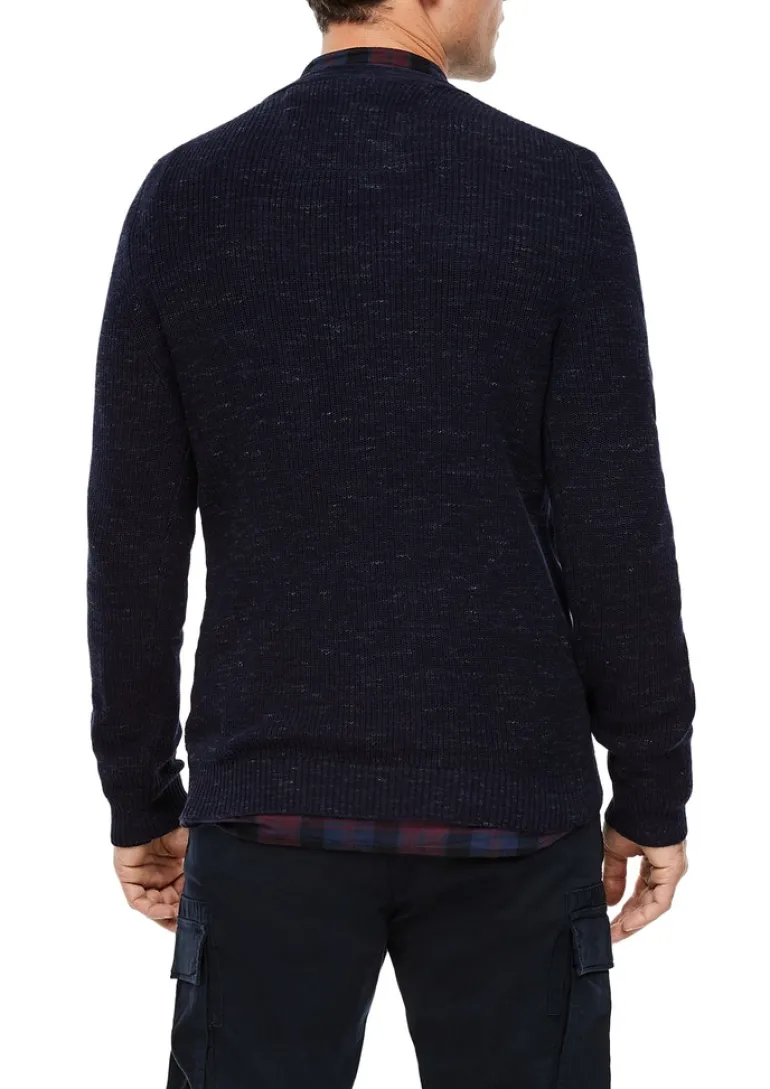 Strick-Pullover blau