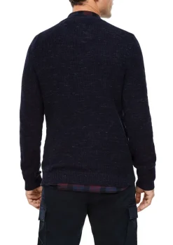 Strick-Pullover blau