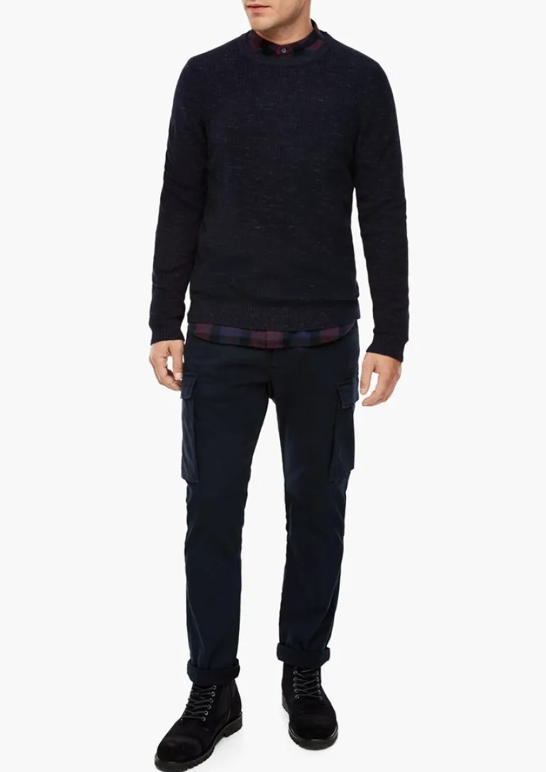 Strick-Pullover blau