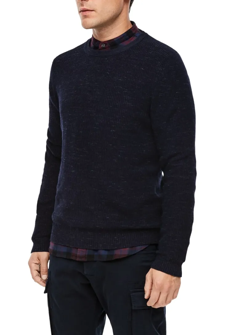 Strick-Pullover blau