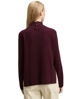 Strickpullover mit Kaschmir-Anteil dark red mélange