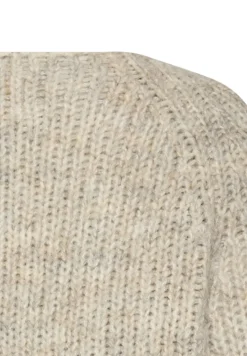 Strickpullover mit Rundhalsausschnitt light grey melange