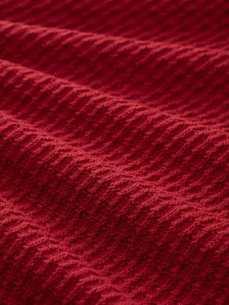 Strickpullover mit Rundhalsausschnitt coach red