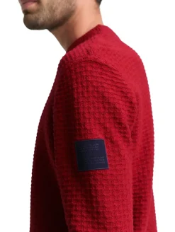 Strickpullover mit Rundhalsausschnitt coach red