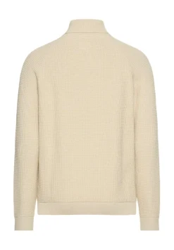 Strickpullover mit Stehkragen oatmeal