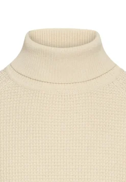 Strickpullover mit Stehkragen oatmeal
