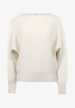 Strickpullover mit U-Boot Ausschnitt eggnog