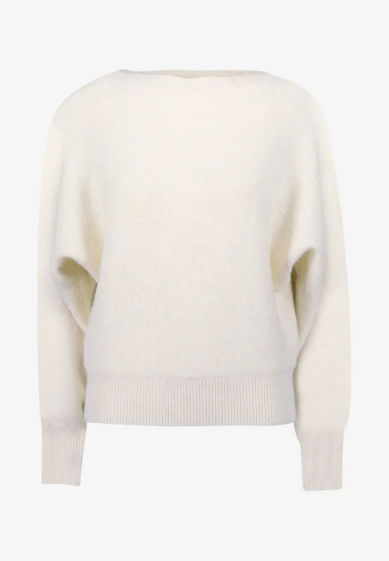 Strickpullover mit U-Boot Ausschnitt eggnog