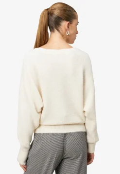 Strickpullover mit U-Boot Ausschnitt eggnog
