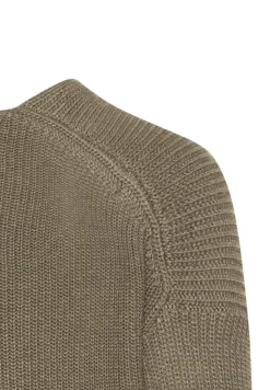 Strickpullover mit V-Ausschnitt shadow khaki
