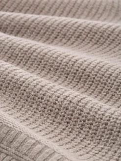 Strickpullover mit V-Ausschnitt soft taupe melange