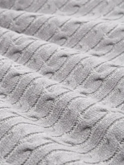 Strickpullover mit Zopfmuster grey offwhite plated