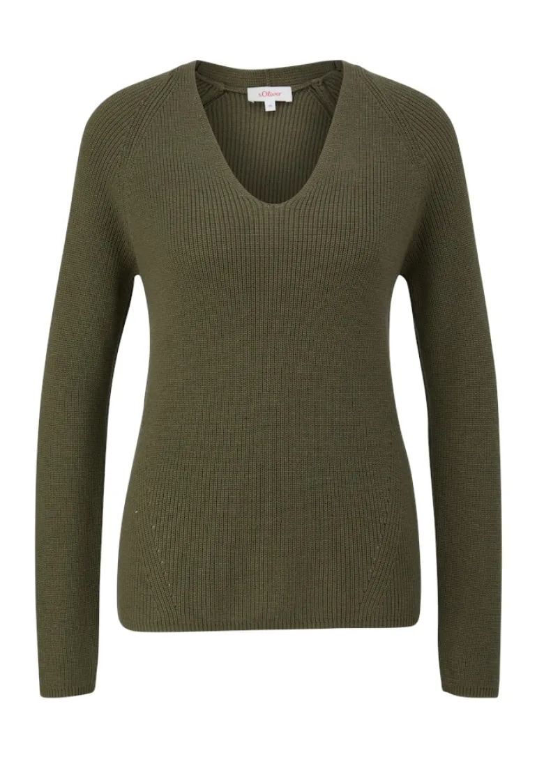 Strickpullover olive2