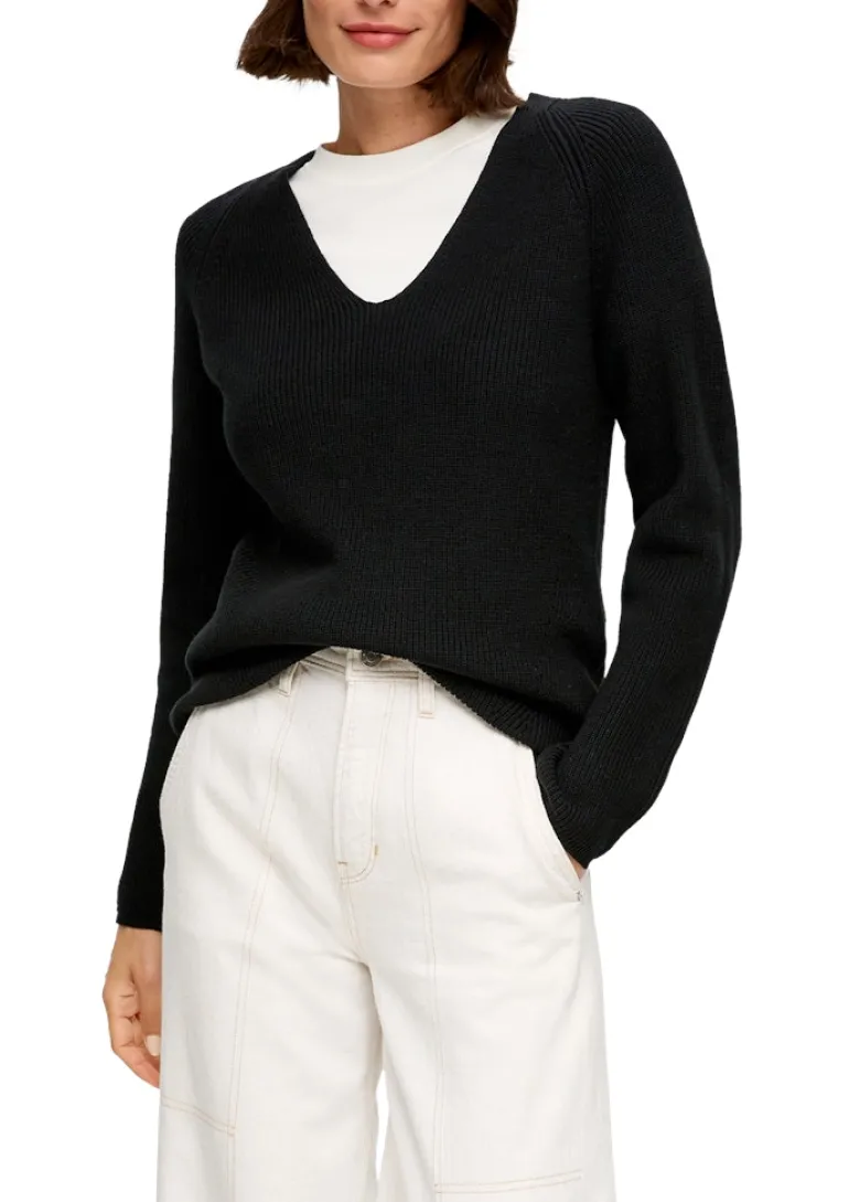Strickpullover schwarz