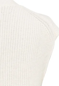 Strick-Pullunder mit V-Ausschnitt creme