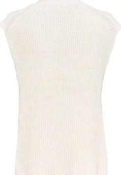 Strick-Pullunder mit V-Ausschnitt creme