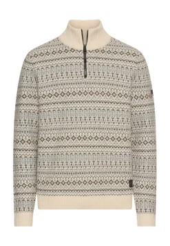 Strick-Troyer aus reiner Lammwolle oatmeal