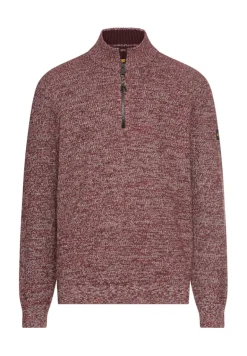 Strick-Troyer mit melierter Struktur amber red