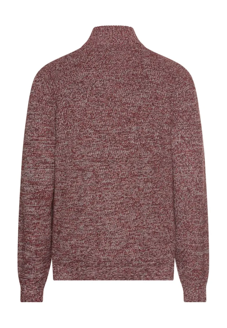 Strick-Troyer mit melierter Struktur amber red