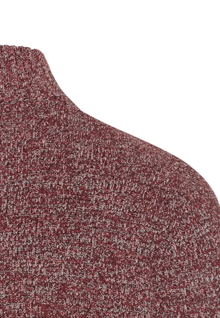 Strick-Troyer mit melierter Struktur amber red