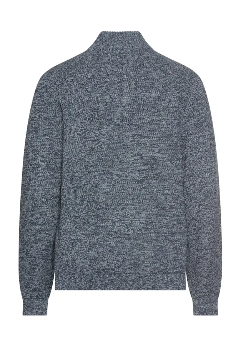 Strick-Troyer mit melierter Struktur tinted blue