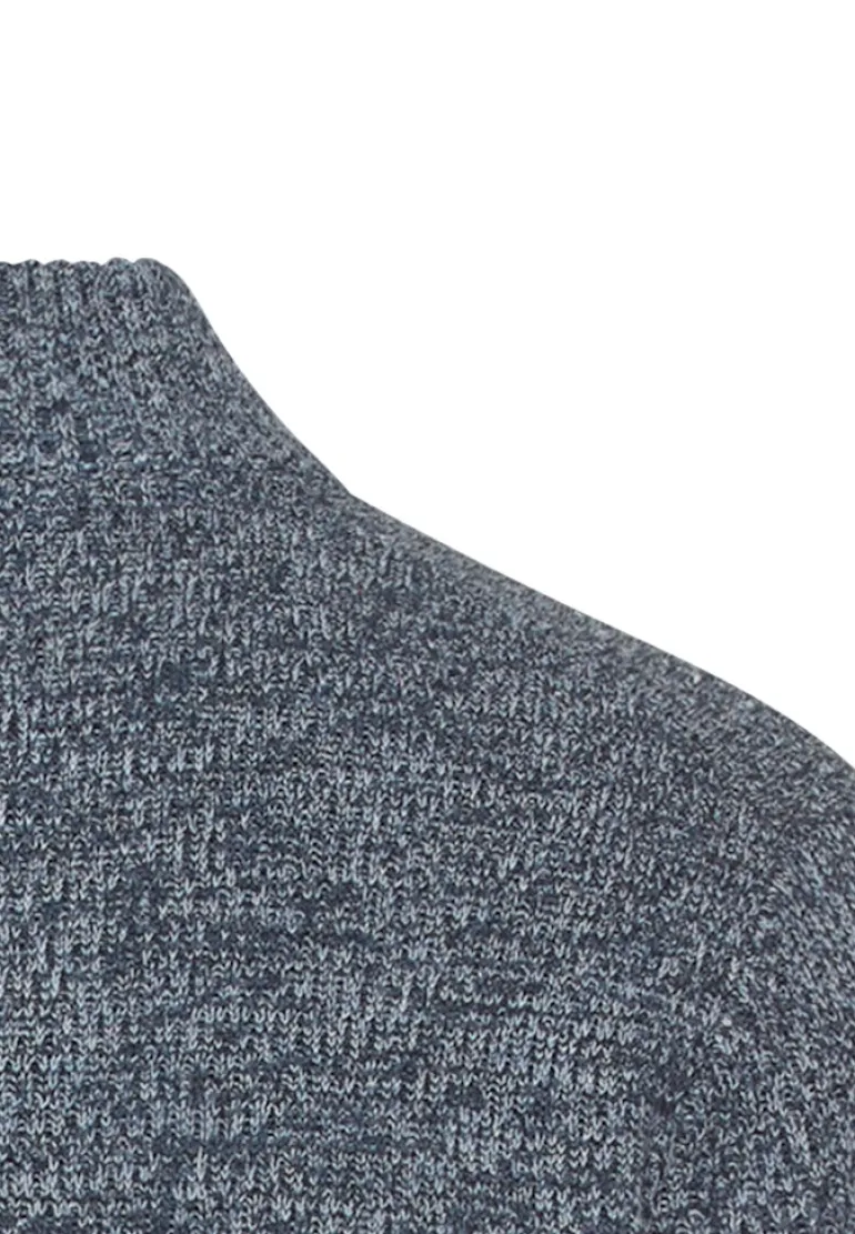 Strick-Troyer mit melierter Struktur tinted blue