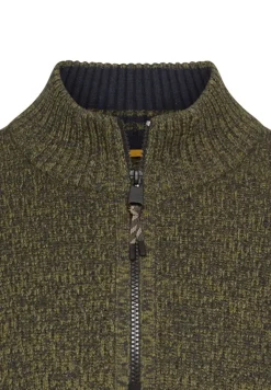 Strick-Troyer mit melierter Struktur forest green