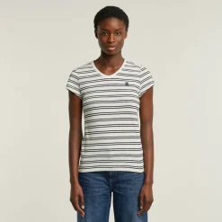 Stripe eyben slim v t 2.0 wmn milk-dk black double stripe