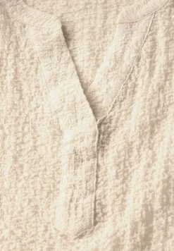Strukturbluse light beige