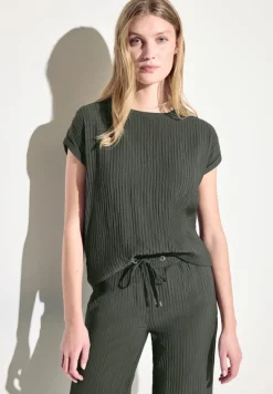 Struktur Blusenshirt cool khaki