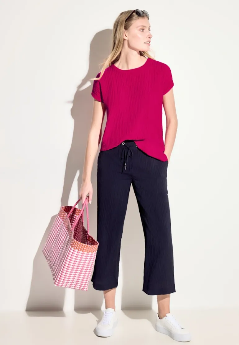 Struktur Blusenshirt pink sorbet