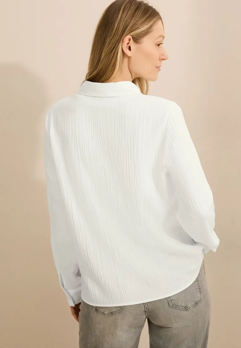 Strukturbluse vanilla white