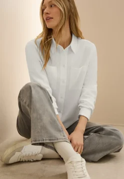 Strukturbluse vanilla white