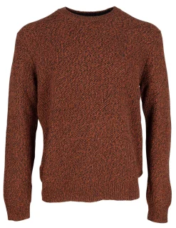 Strukturierter Pullover orange