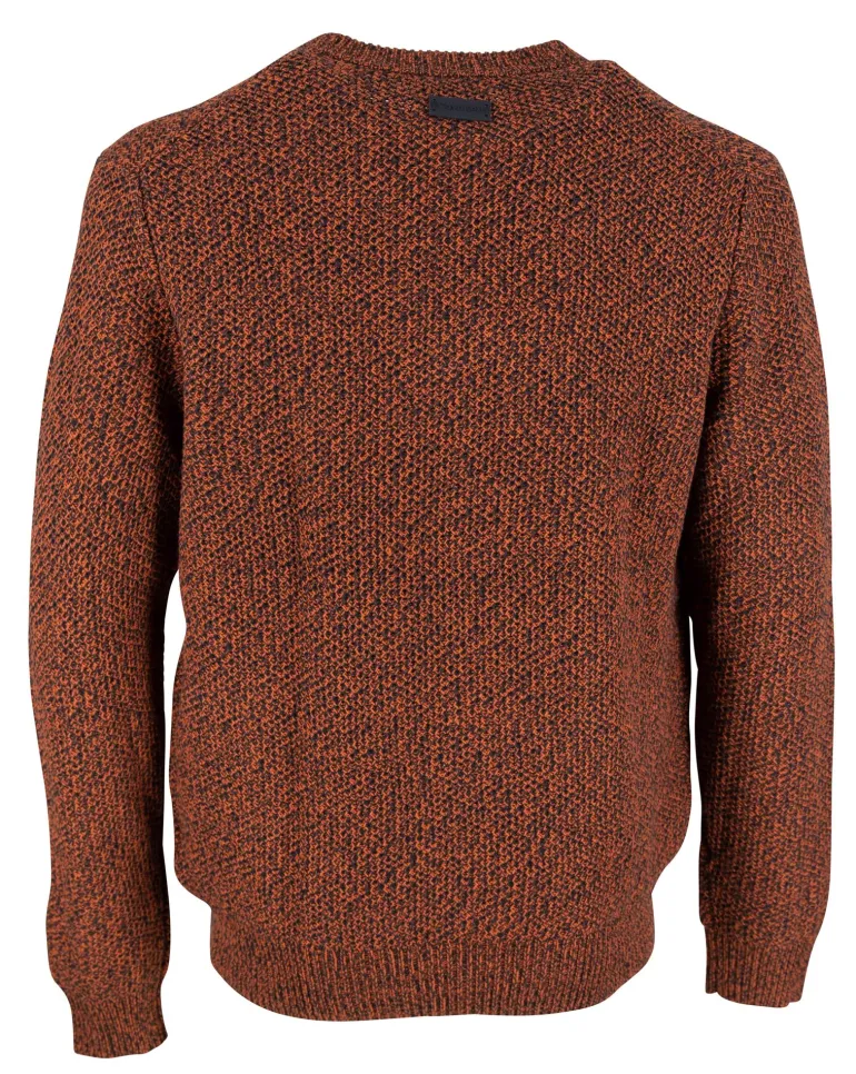Strukturierter Pullover orange