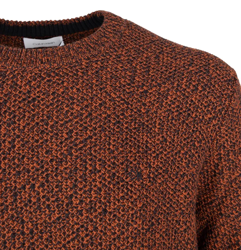 Strukturierter Pullover orange