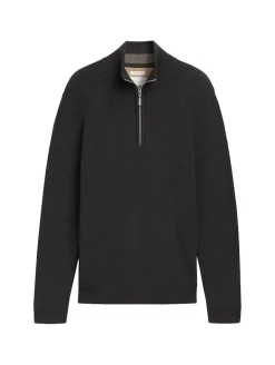 Strukturierter Strick Troyer black grey melange