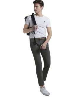 Strukturierte Straight Chino two colored black design