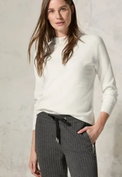 Strukturmix Dolman Pullover vanilla white